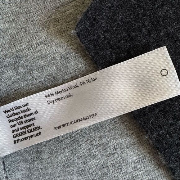 Eileen Fisher Felted Merino Wool Shaped Jacket Charcoal Gray L - Picture 14 of 14